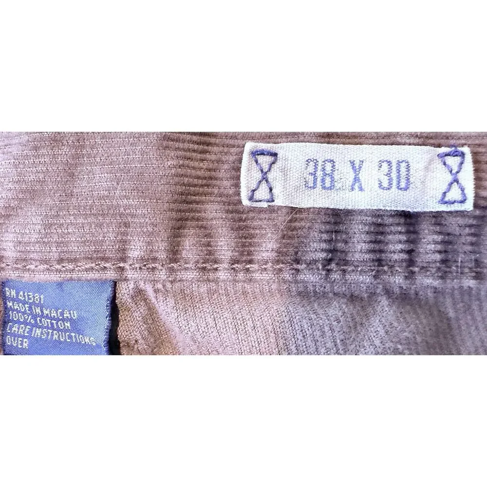Vtg Polo Ralph Lauren Corduroy Pants Mens 38x30 Tan Straight 5-Pocket Gorpcore